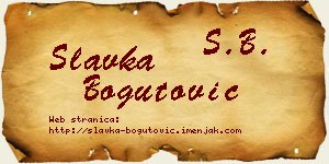 Slavka Bogutović vizit kartica